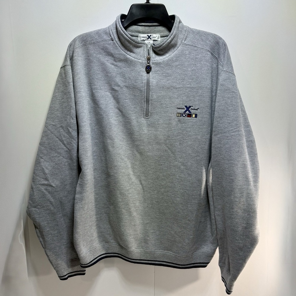 Celebrity Cruises Quarter-Zip Sweatshirt Men's‎ XL Gray